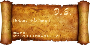 Dobos Sámuel névjegykártya